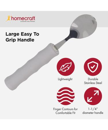 Homecraft Lightweight Foam Handled Teaspoon - Elderly & Disabled Adaptive Dining Utensil with Large Handle - Buy Online on GoSupps.com