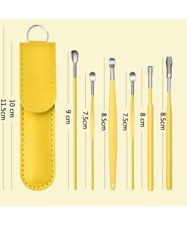 Pleteffect Ear Cleaner Set - Professional Portable Ear Cleaning Kit for Adults & Kids | Best Earwax Cleaner Tool 2024 (Yellow - Buy Online on GoSupps.com