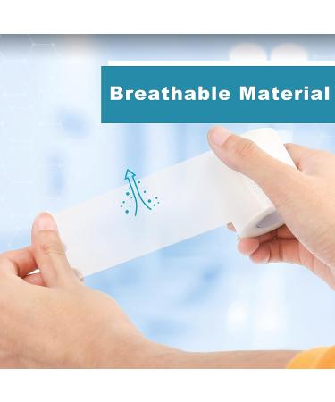 LotFancy Transparent Medical Tape - 6 Rolls | 2 x 10 Yards | Adhesive Clear Hypoallergenic Surgical Tape - PE First Aid Tape for Wound, Bandage, Sensitive Skin - Latex Free - Buy Online on GoSupps.com