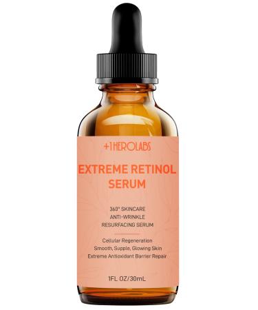 Retinol Serum for Face, B5 Herbal Resurfacing Retinol Serum with Vitamin C, Vitamin E, Hyaluronic Acid, Serum for Anti-Aging, Wrinkle Smoothing, Dark Spot Corrector, Brighten Dullness (Orange 1FL OZ)