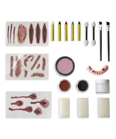 Halloween Makeup Kit 37 Pc Set for Adults & Kids - Vampire, Zombie, Clown, Witch Face Paint - Special Effects for Masquerade & Halloween Parties - Buy Online on GoSupps.com