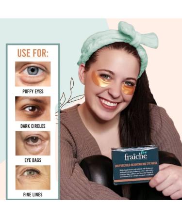 Live Fraiche 24k Gold Under Eye Patches | Dark Circles & Puffiness Treatment | Hyaluronic Acid & Collagen Mask | TikTok Trend | Free Bonus Gift - Buy Online on GoSupps.com