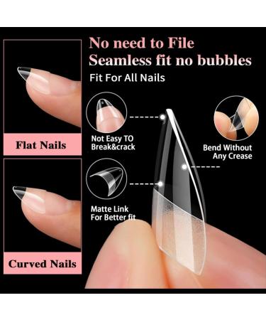  yufana yufana 600 Pieces Short Almond False Nails Artificial Short False Nails Soft Gel Tips 12 Sizes Acrylic Tips (Clear 27 x 1 - Buy Online on GoSupps.com
