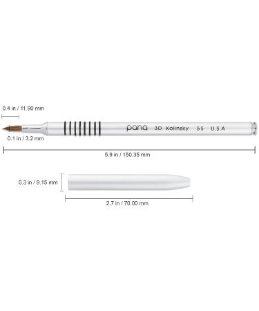 PANA 3D Kolinsky Acrylic Nail Art Brush Size #5 - Silver Non-Slip Grip for Stunning 3D Flower Designs - International Shipping Available - Buy Online on GoSupps.com