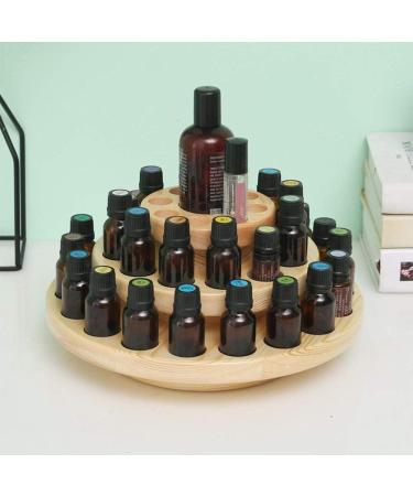 QAKILW 3 Tier Wooden Essential Oil Box - Rotating Display Stand with 39 Compartments | Elegant Organizer for Home Decor - International Shipping Available - Buy Online on GoSupps.com