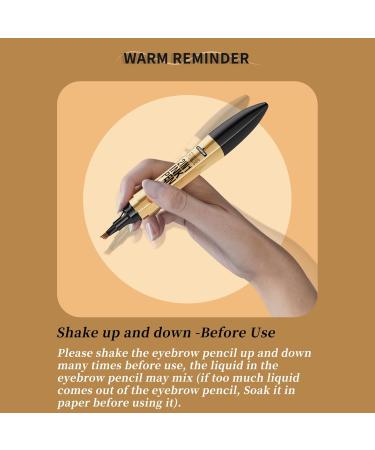 QIC 2-in-1 Microblading Eyebrow Pen & Eyeliner - Waterproof 3D Magic Pencil with Double Head Fork Tip - Long-Lasting Black - Buy Online on GoSupps.com