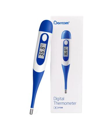 Berrcom Digital Thermometers Oral Thermometer for Adults Kids Babies with Flexible tip and Fever Alarm Digital Oral Thermometer