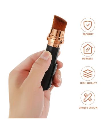 Minkissy 2 in 1 Telescopic Cosmetic Brush - Portable Makeup Brush for Foundation Concealer Powder - Black - Buy Online on GoSupps.com