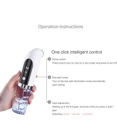 Super Micro Bubble Beauty Instrument Blackhead Remover with 6 Suction Heads Replaceable Strong Suction Comedone Extractor Tool (White One Size) One Size White - Buy Online on GoSupps.com