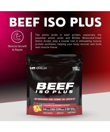 Out Angled Beef Iso Plus Isolate Protein 900g - Strawberry Lime Flavor - Buy Online on GoSupps.com