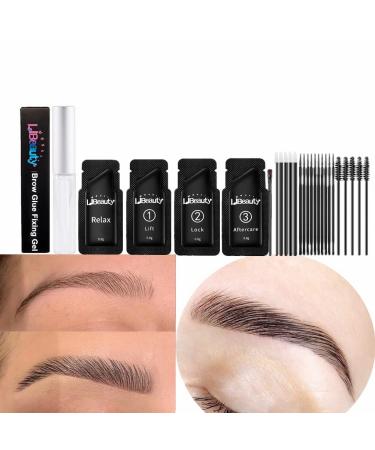 Libeauty Brow Lift & Lamination Kit - 3 Minute Eyebrow Perm for Fuller Brow Look and Curled Eyelashes | Home Perming Kit - Buy Online on GoSupps.com