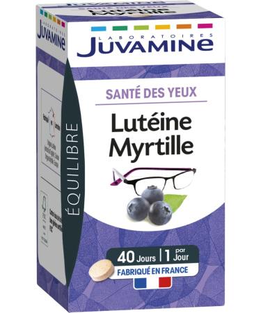 JUVAMINE - Lutein Blueberry and Vitamins A and B2 - Eye Health - Contributes to the maintenance of normal vision - 40-day program - Made in France