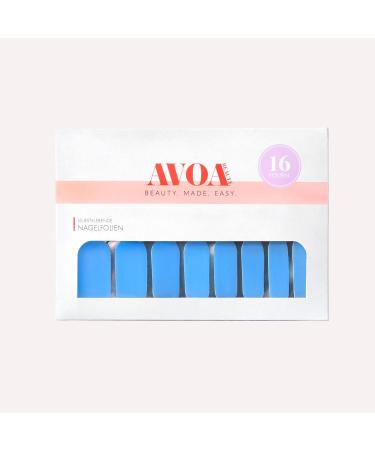 AVOA Beauty Nail Foil - Baby Blues Pastel Nail Wraps | Long-Lasting Self-Adhesive Nail Art | 16 Thin Designs for Easy Application - Buy Online on GoSupps.com
