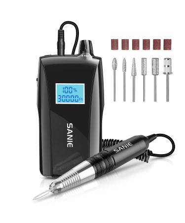 Professional Nail Drill Machine with Nail Lamp, 30000 RPM Cordless Rechargeable Electric Nail File Portable Efile for Acrylic Gel Nails Manicure Pedicure Nail Polish Curing, Speed Display, Black - Buy Online on GoSupps.com