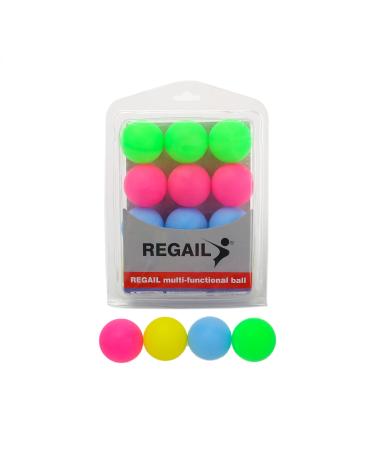 12PCS Ping Pong Balls, 4cm Tabletop Tennis Ball Plastic Entertainment Colored Pong Balls for DIY Party Decoration Learning Activities Sport Class Carnival Games Ping Pong Games color1