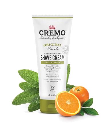 Cremo Original Shave Cream - Sage & Citrus 6 fl oz | Smooth Shaving Solution - Buy Online on GoSupps.com
