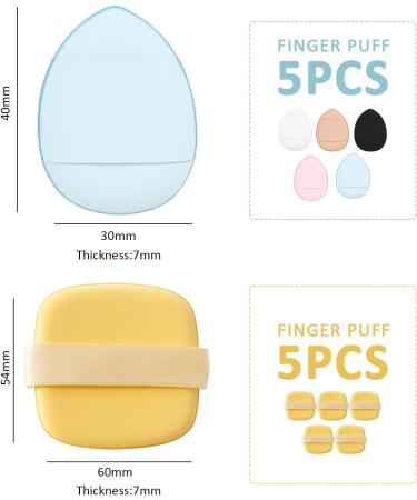 5 Pieces Drop-Shaped Powder Puffs and 5 Pieces Square Powder Puffs Makeup Sponge Set Makeup Puffs Mini Puffs Air Cushion Puffs Makeup Tools - Buy Online on GoSupps.com