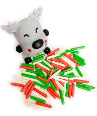 A Pinch Of...- Christmas Macaroni Rods -25g. Red White and Green perfect Christmas sprinkles for your festive cakes and bakes. A real showstopper. Just enough for a single bake. - Buy Online on GoSupps.com