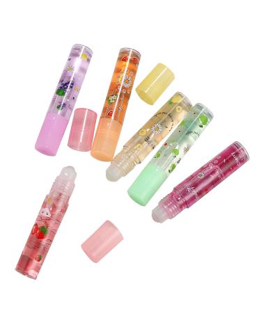 Waaka Roll on Glitter Lip Gloss, Colorless Moisturizing Lipstick Lip Balm, Fruity Roll on Lip Gloss, Long Lasting Nourishing Lip Gloss - Random