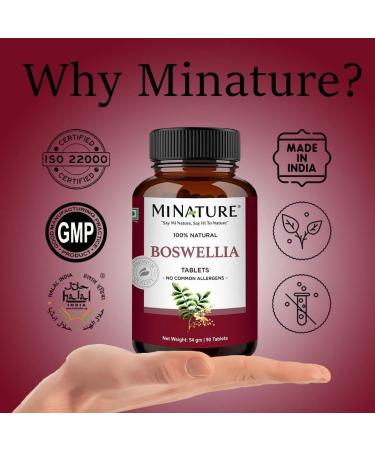 Boswellia Tablets by mi Nature| | Pure & Natural herb | Free from Chemical & Preservative| Plant Based Gluten Free |90 Tablet 45 Days Supply 1000mg - Buy Online on GoSupps.com