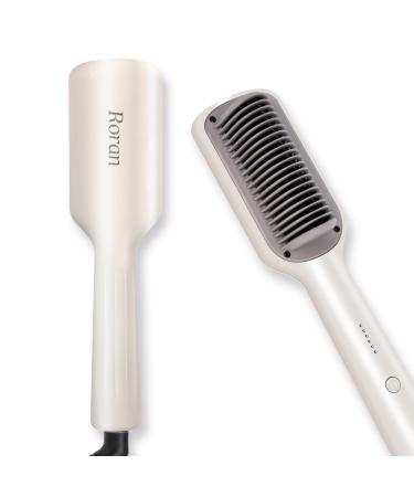 Hair Straightener Brush - 2 in 1 Hair Iron Anti-Scald Hair Straightening Comb for Women Smoothing and Styling Tools Fast Heating Ceramic Flat Iron Comb