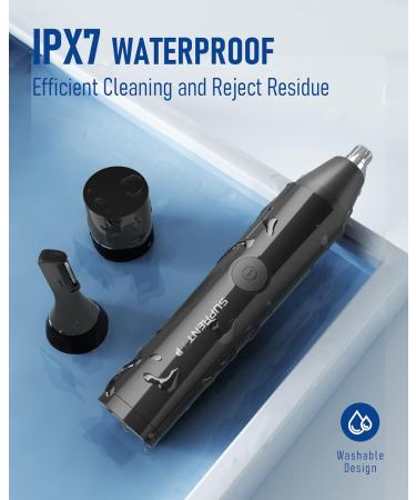 SUPRENT Nose Hair Trimmer for Men 2-in-1 Personal Trimmer-USB-C Rechargeable Nose Trimmer-Painless Hair Removal with IPX7 Waterproof Wet/Dry-Precision Painless Eyebrow Facial Hair Trimmer Kit - Buy Online on GoSupps.com