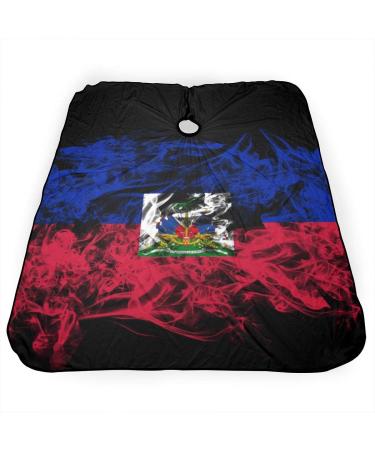 VERTEX&KAIBIN Haitian Flag Barber Cape - Big Salon Shawl with Elastic Neck for Barbering | International Shipping Available - Buy Online on GoSupps.com