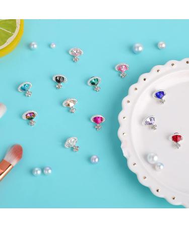 Molain 48pc Nail Art Planet Crystal Charms - 3D Saturn Shape Decoration Kit for DIY Acrylic Nails - 12 Colors - Ideal for Women and Girls - Buy Online on GoSupps.com