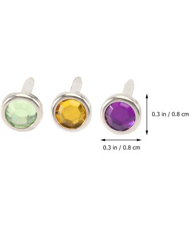 Amosfun 100pcs Mini Heart Brads Metal Fasteners for DIY Crafts 8x15mm - Random Color | Scrapbooking Paper Embellishments - Buy Online on GoSupps.com