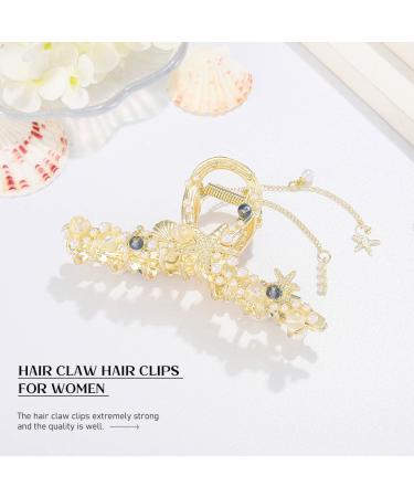 Brinie Ocean Bubble Hair Claw Clamp with Pearls and Tassels - Hair Accessory for Women and Girls - Buy Online on GoSupps.com