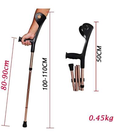 Forearm Crutches Adjustable Aluminum Alloy Folding Elbow Crutch Four Forearm Elbow Folds Adjustable Crutch Ultralight Aluminum Height Adjustable Support Cm with Comfortable Handle Lightweigh Journey - Buy Online on GoSupps.com