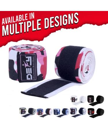 DEFY Sports Knee Wraps for Weightlifting - Support for Powerlifting, Squats & Fitness - Ideal for Men and Women - 1 Pair (Pink Camo) - Buy Online on GoSupps.com