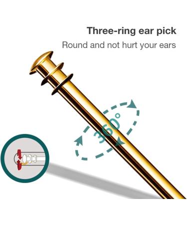 SSWERWEQ Ear wax removal tool Double End Ear Pick 360 Cleaning Three Ring Ear Wax Removal Ear Remover Cleaner Stainless Steel Spoon Ear Care Tools (Color : Silver) - Buy Online on GoSupps.com