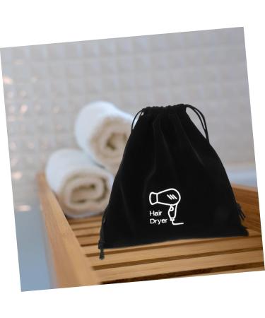 Healeved 10 Pcs Storage Bag Barber Drawstring Bag Drawstring Closure Cover Travel Hair Gym Bag Black Velvet 26x23cmx5pcs Blackx5pcs - Buy Online on GoSupps.com