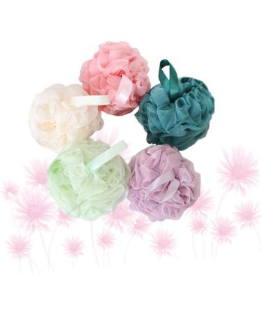 5pcs Loofah Sponges Set - Bathing Shower and Dish Scrubbers - Soft Mesh Bath Puffs & Brushes for All Skin Types | Ideal for Home & Travel - Buy Online on GoSupps.com