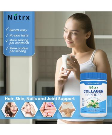 Collagen Peptides Powder Vanilla - Sugar Free Non-Dairy Collagen Protein Powder - Dissolves Easy No Clumps Collagen Powder with Vital Proteins Collagen Protein Supplements - by Nutrx - Buy Online on GoSupps.com