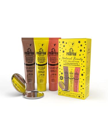 Dr.PAWPAW Natural Beauty Gift Collection - Original Rich Mocha & Peach Pink Balm Set (25ml each) + Bonus Compact Mirror | International Shipping - Buy Online on GoSupps.com