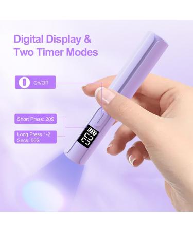 Asimebesty Mini UV Nail Lamp 3W with 2 Timers - Portable Handheld UV Nail Lamp for Gel Nails - LED Screen - Home DIY Nail Art Tool - Buy Online on GoSupps.com