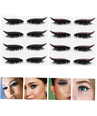 Beavorty 16 Pairs False Eyelash Stickers Colorful Duct Tape Eye Line Strip Stickers Vivid Eyelash Stickers - Buy Online on GoSupps.com