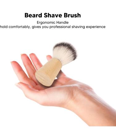 Demeras Foaming Shaving Brush - Lightweight Nylon Fiber Beard Shaving Brush for Effortless Fast Foaming | International Shipping Available - Buy Online on GoSupps.com