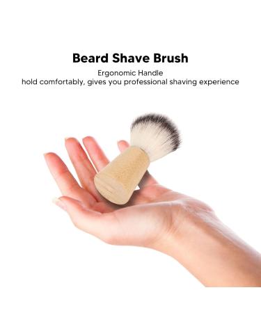 Men's Portable Razor Foam Brush & Wooden Handle Neck Dust Cleaner | Mustache & Beard Cleaning Tool for Home & Salon - Buy Online on GoSupps.com