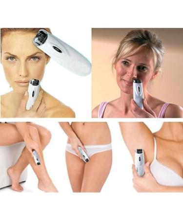 Qiningxia Electric Facial Hair Epilator Tweezers - Easy, No Pain Hair Trimming - White & Black - Medium - Buy Online on GoSupps.com