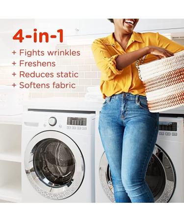 Bounce WrinkleGuard Mega Dryer Sheets 120ct + Downy Wrinkleguard Fabric Softener Pack of 2 - Fresh Scent - 192 Loads - Buy Online on GoSupps.com