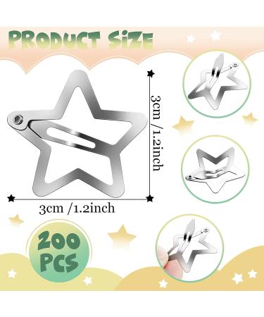 200 Pcs Tigeen Star Barrettes - Cute Y2K Non-slip Hair Clips for Women and Girls - Buy Online on GoSupps.com