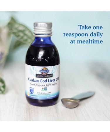 Garden of Life Dr. Formulated Alaskan Cod Liver Oil - Lemon Flavor 6.76 fl oz (200 ml) | Omega-3 & Vitamin D - Buy Online on GoSupps.com