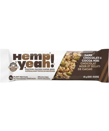 Manitoba Harvest Hemp Bar Dark Chocolate Cocoa Nibs 12x45g