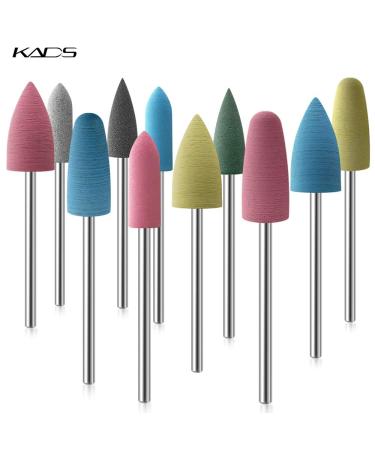 KADS 12X Silicone Nail Drill Bit 3/32 - Cuticle Clean File for Nail Art Manicure - Buy Online on GoSupps.com