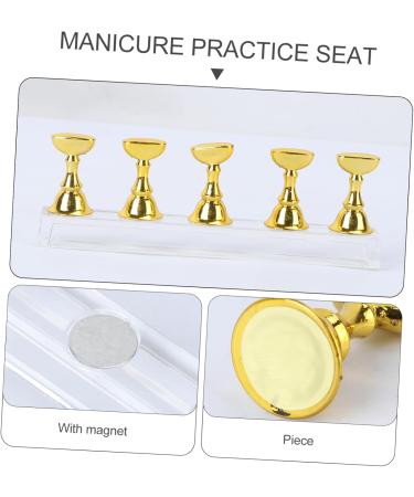 2 Sets Magnetic Nail Display Nail Display Stand False Practice Nail Stand Arcylic Fingernail Diy Display Stand Nail Tips Practice Holders Nail Tip Display Base Easel Manicure 2.5*1cm Golden - Buy Online on GoSupps.com