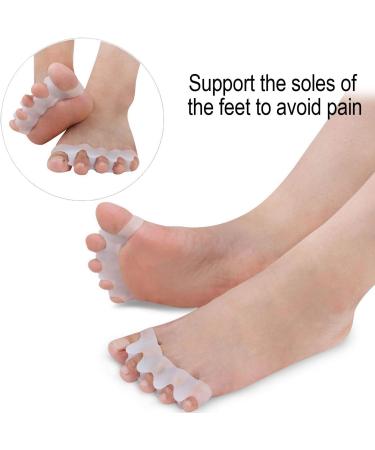 Orthopedic Toe Separators and Stretchers - Gel Silicone Spacers for Toe Alignment and Pain Relief - Bunion Corrector and Hammer Toe Straightener - 2 Pairs for Women and Men - Buy Online on GoSupps.com