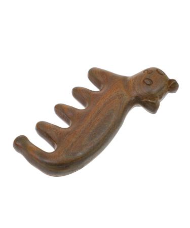 Beavorty 2 STK K tchengr ner Sandelholzkamm Wide Tooth Comb Massage Kamm scratchy massage brush Broad tooth comb from wood massage device Creative massage comb Massage supply caricature